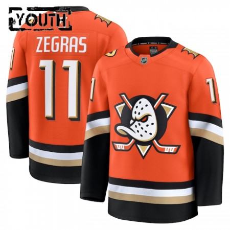 Dresovi Anaheim Ducks 2024-25 Fanatics Premium Trevor Zegras Domaći Naranča - Dječji Dresovi Anaheim Ducks 2024-25 Fanatics Premium Trevor Zegras Domaći Naranča - Dječji